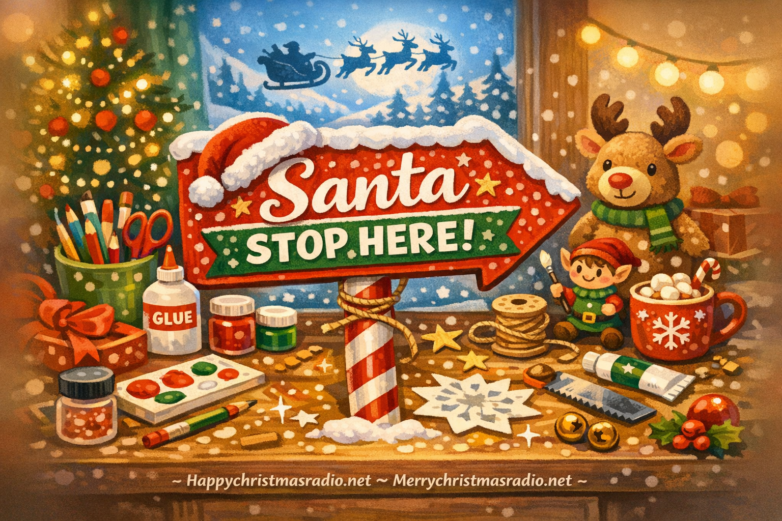 Crafting the Perfect 'Santa Stop Here' Sign