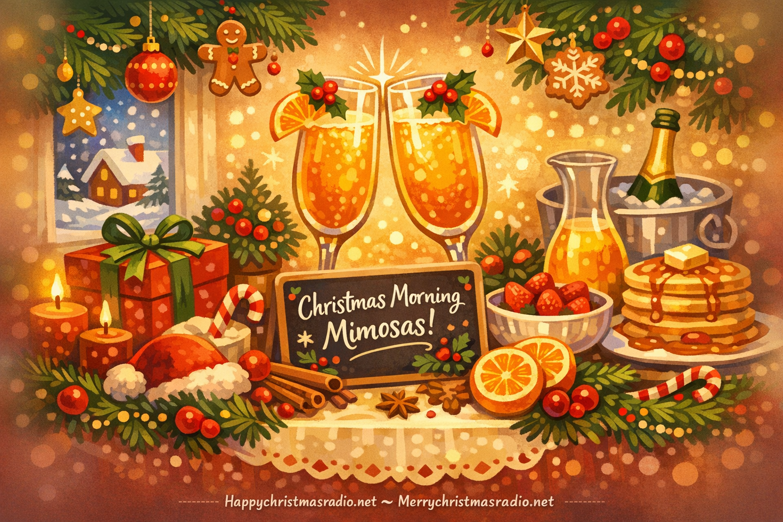 Celebrate with Christmas Morning Mimosas